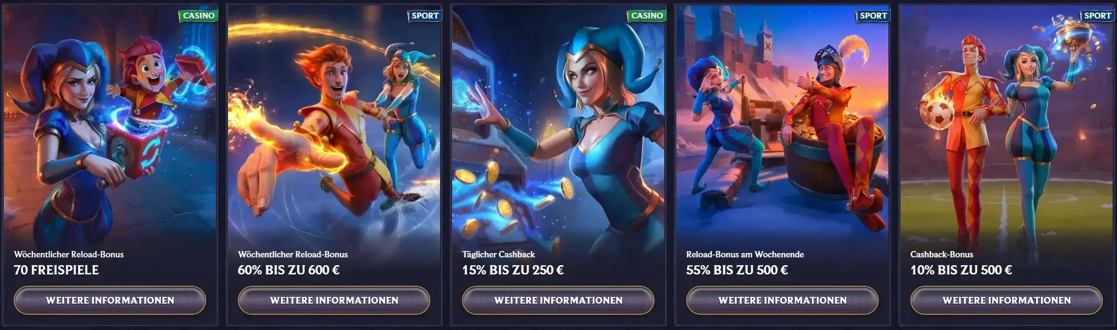 Willkommensbonus bei LolaJack