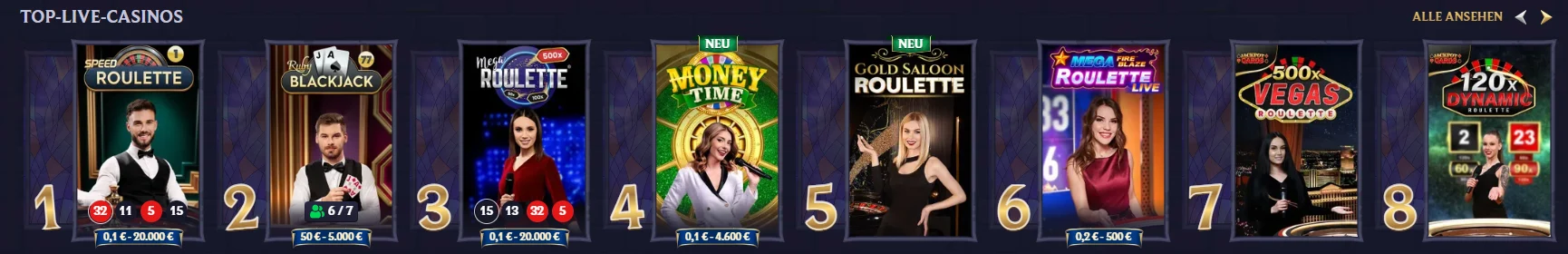LolaJack Casino mit Top Live Casino Games und Gold Saloon